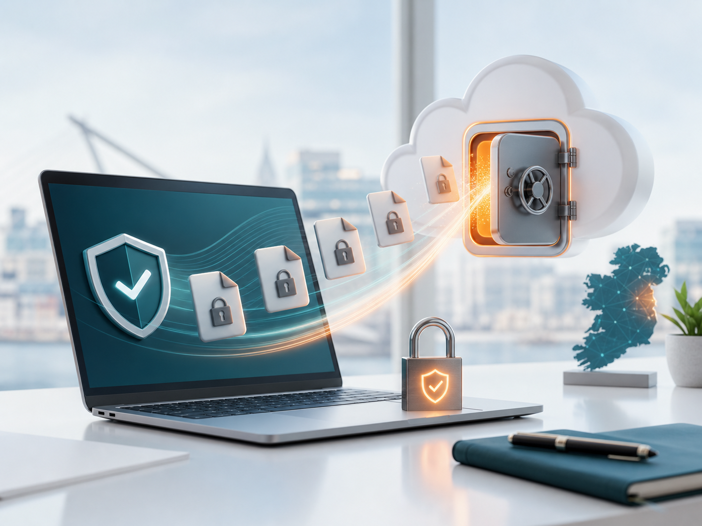 Secure client file delivery into an EU-hosted cloud vault