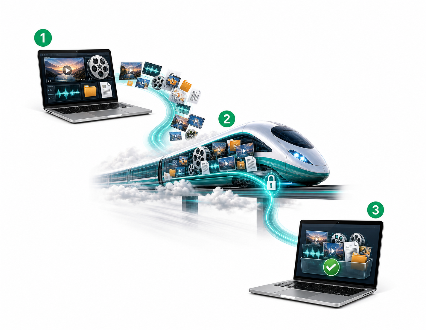 How CloudExpress works: upload, secure, deliver